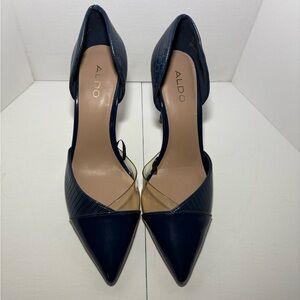 ALDO Dark Blue Pointed Toe Heels